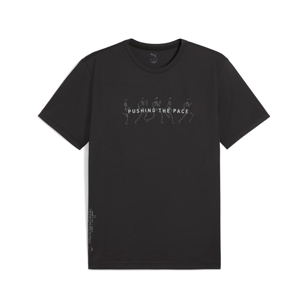 PEPPE RONI PFC サッカーシャツ 黒 shukyu magazine Shop Black Mens Graphics Running Illustration Crew Neck Short