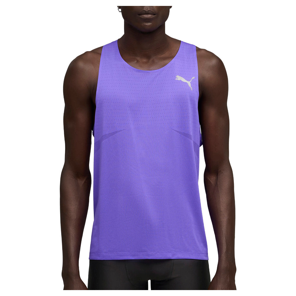 Shop Purple Mens Raceday Ultraspun Running Crew Neck Athletic Tank