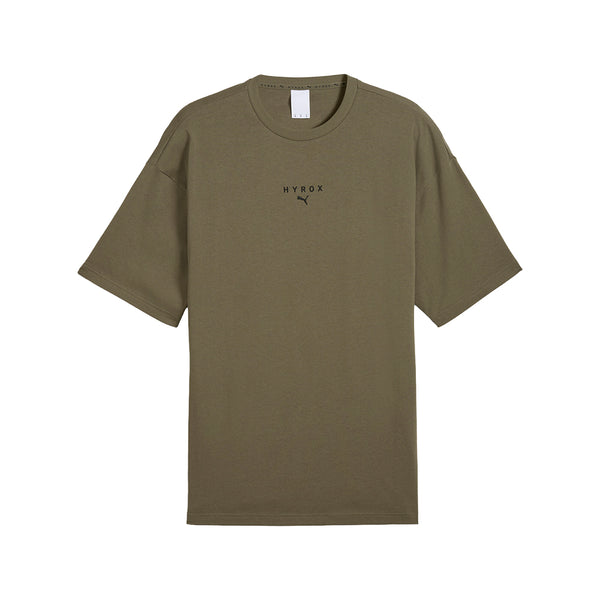 Shop Green Mens Hyrox X Oversize Crew Neck Short Sleeve T-Shirt