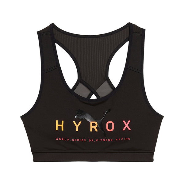 Shop Black Womens PUMA X HYROX 4Keeps Run Mid Impact Sports Bra
