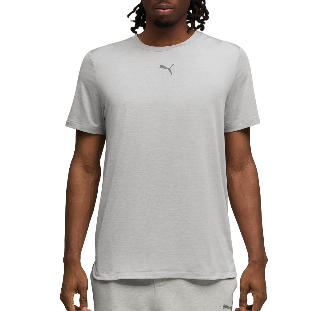 Shop Grey Mens Cloudspun Crew Neck Short Sleeve Athletic T-Shirt
