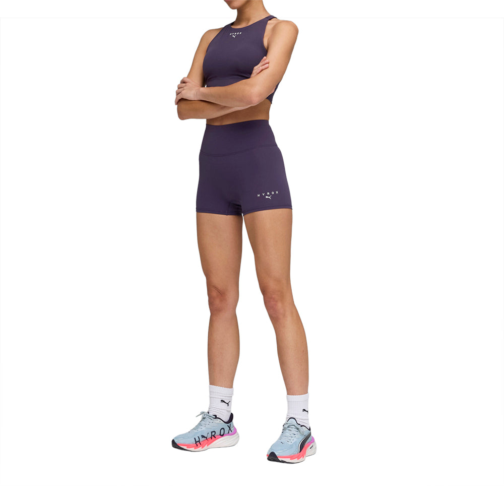 Shop Purple Womens PUMA X HYROX Shapeluxe High Neck Mid Impact