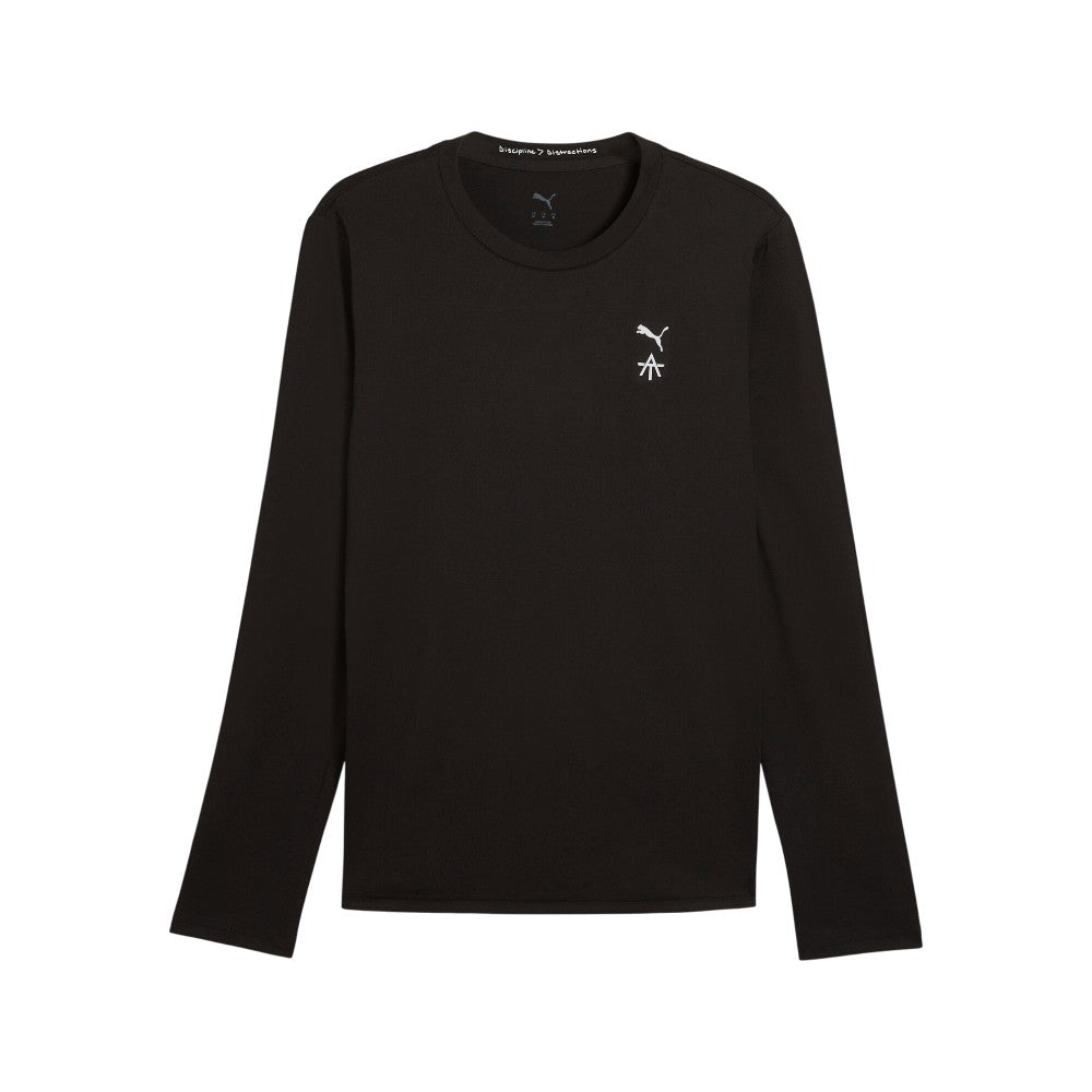 Shop Black Mens PUMA X ALEX TOUSSAINT Cloudspun Crew Neck Long