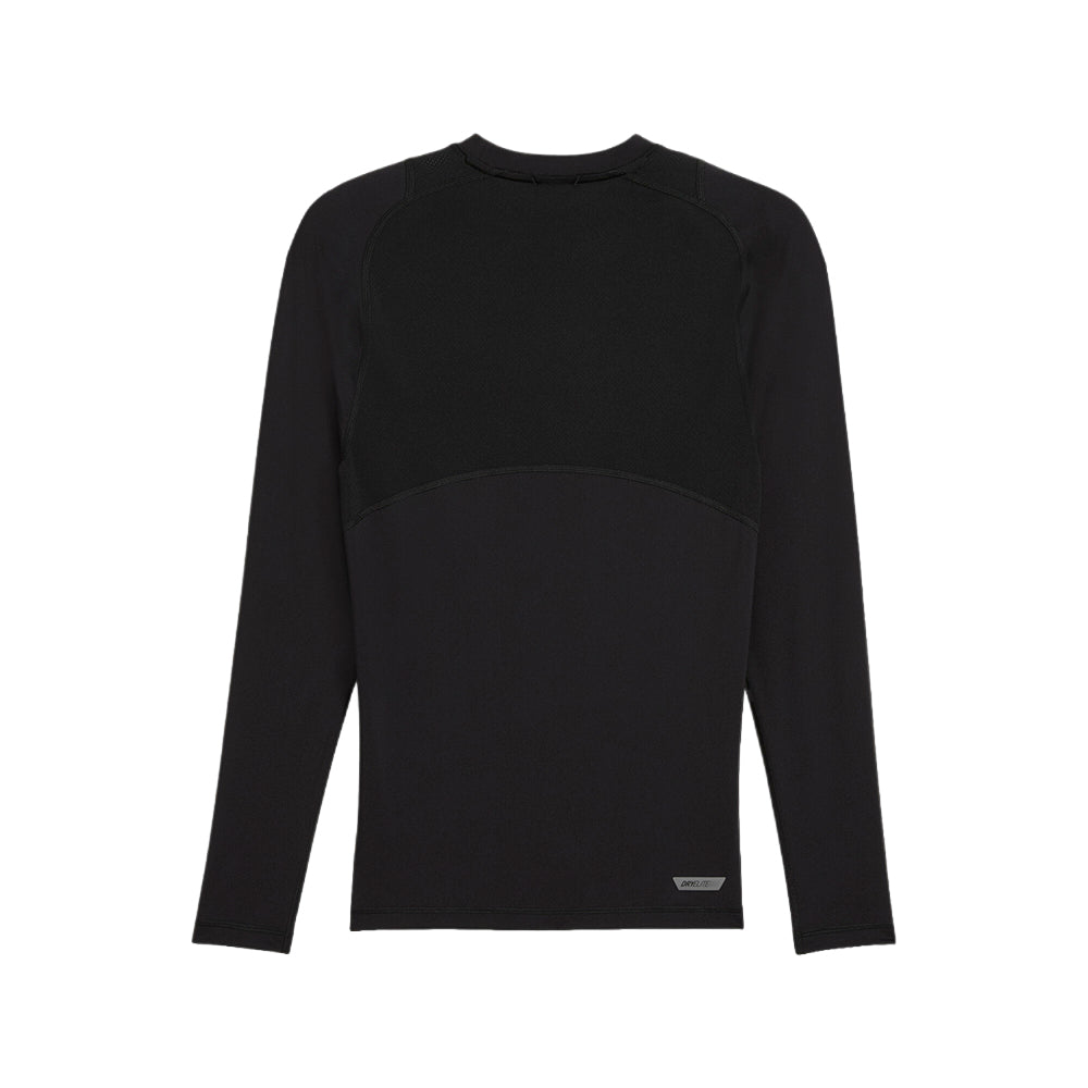 Shop Black Mens PWRMODE Base Layer Crew Neck Long Sleeve Athletic