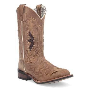 Shop Brown Womens Laredo Spellbound Studded Tooled Inlay
