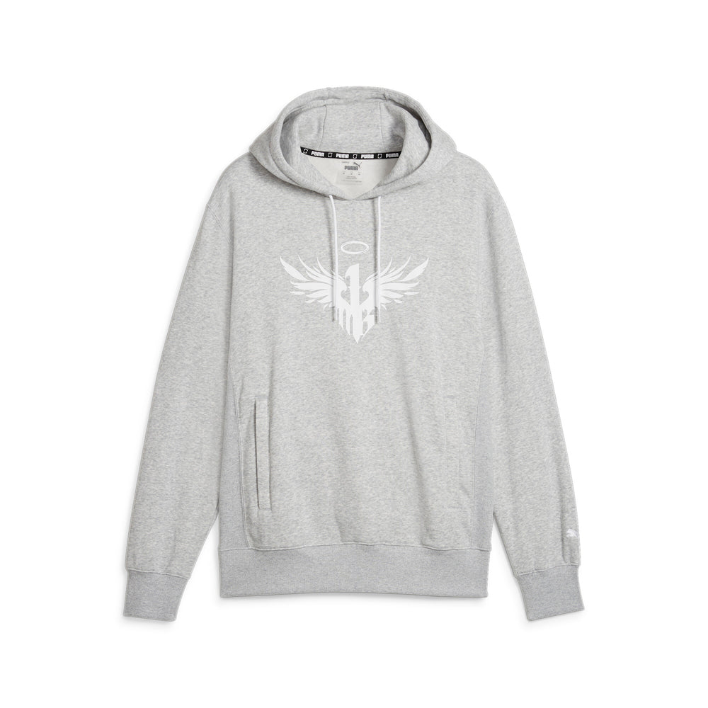 Shop Grey Mens Puma Melo Graphic Pullover Hoodie – Shoebacca
