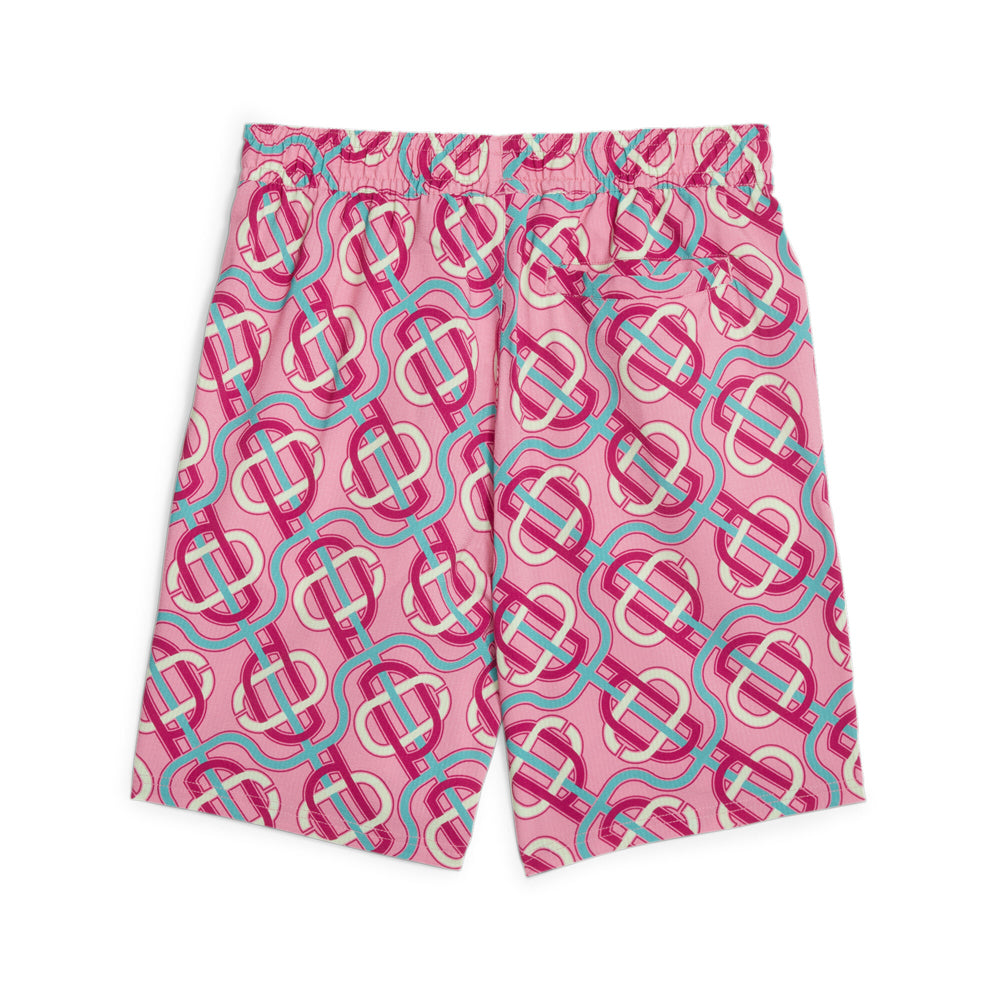 Shop Pink Mens Puma PUMA X PALM TREE CREW Graphic 8 Inch Shorts