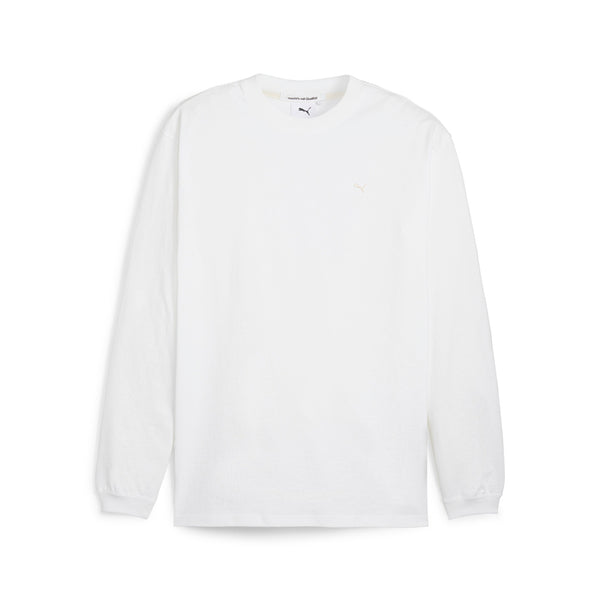 Shop White Mens MMQ Crew Neck Long Sleeve T-Shirt – Shoebacca