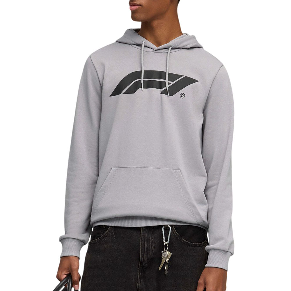 Shop Grey Mens F1 Essentials Logo Pullover Hoodie – Shoebacca