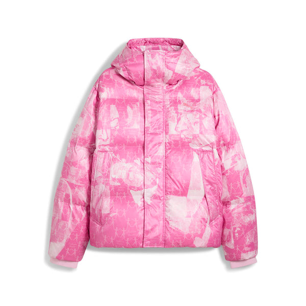 Shop Pink Mens PUMA X KIDSUPER MMQ All Over Print Puffer Jacket