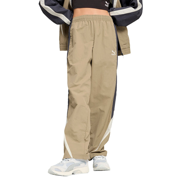 Shop Beige Womens Puma Club De Course Archive Woven Track Pants