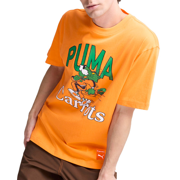 Shop Orange Mens Puma PUMA X CARROTS Graphic Crew Neck Short