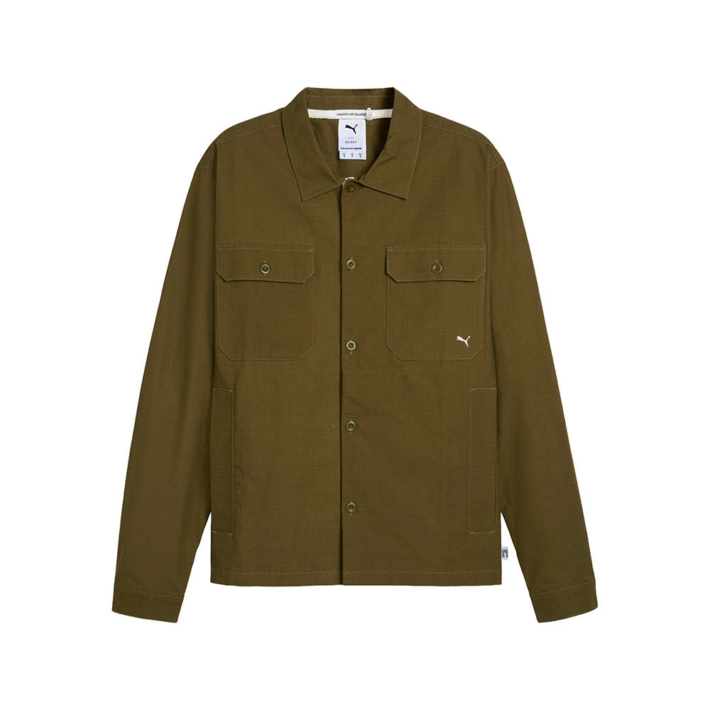 Shop Green Mens MMQ Ripstop Overshirt Button Down Jacket – Shoebacca