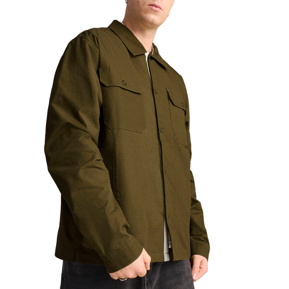 Shop Green Mens MMQ Ripstop Overshirt Button Down Jacket – Shoebacca