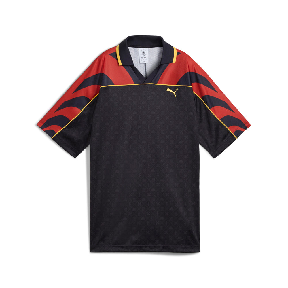 ニキ ラキドロ ユニバ manifesto Shop Blue Mens Road To Unity Relaxed Graphic Collared Short Sleeve