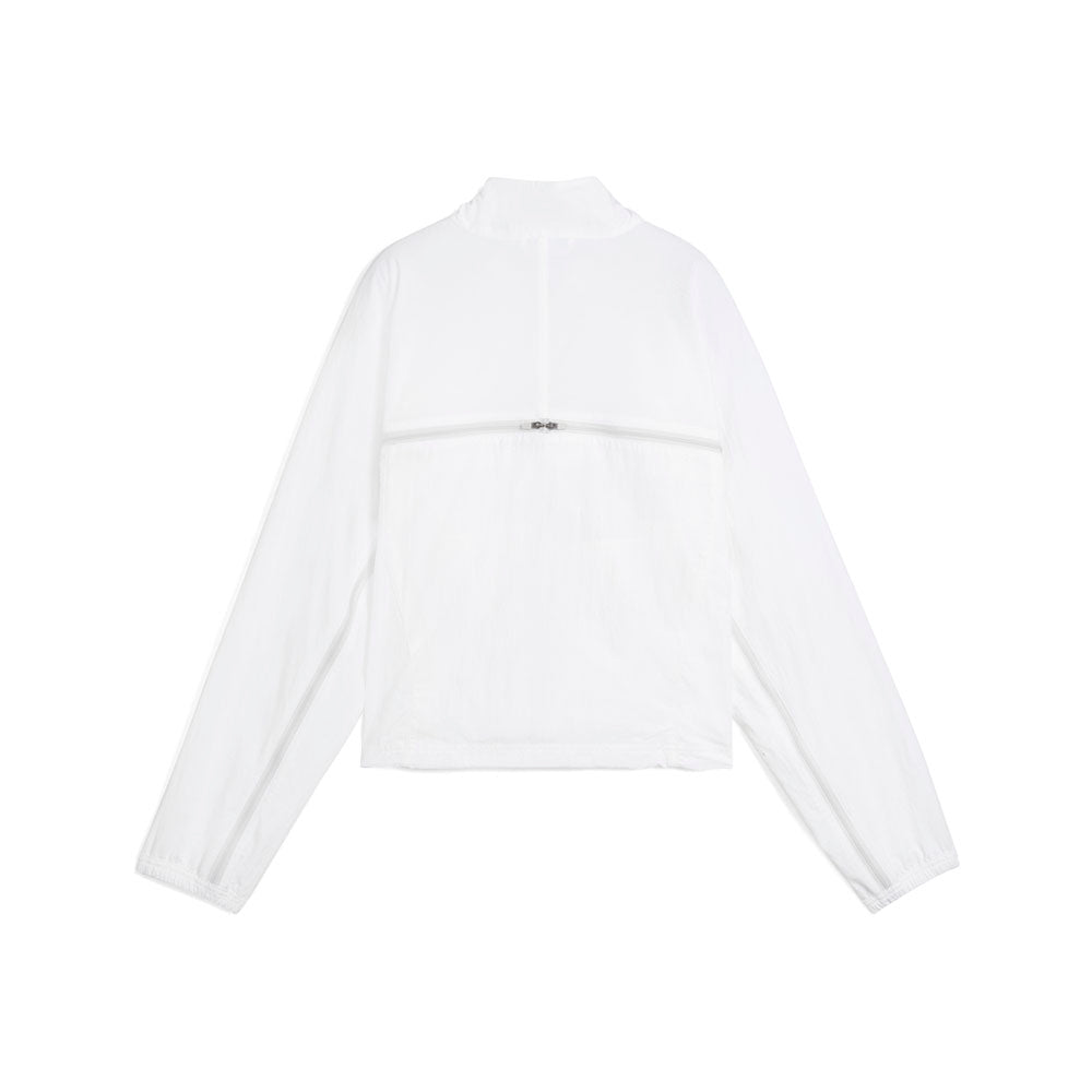 Shop White Womens Dare To Oversized Zip Off Woven Full Zip Jacket