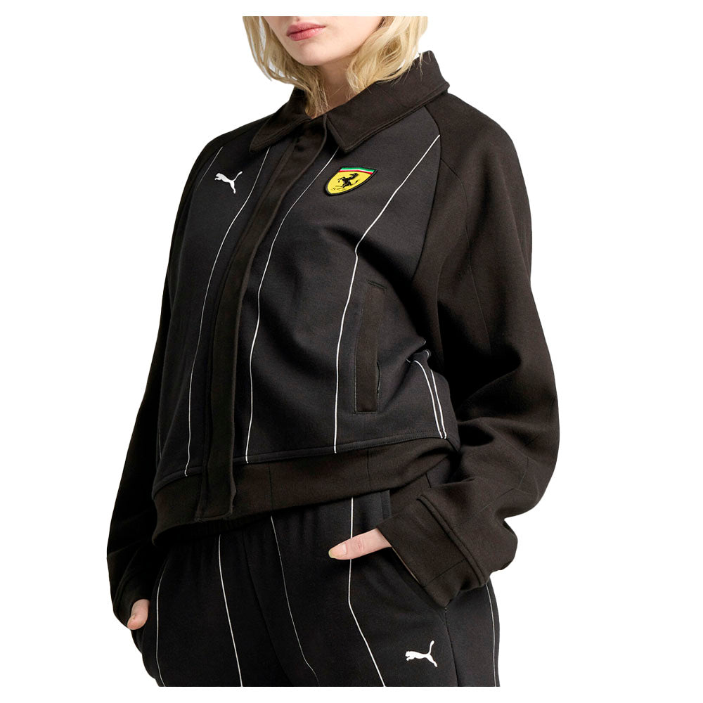 Shop Black Womens Scuderia Ferrari Race Full Zip Jacket – Shoebacca
