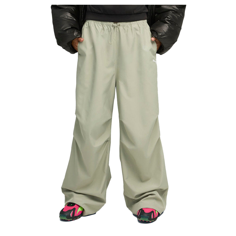 Shop Green Womens Wardrobe Essentials Parachute Woven Pants