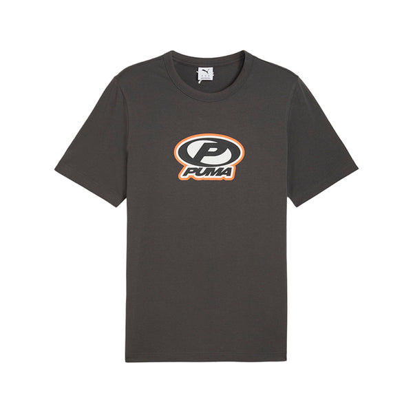 Shop Grey Mens Future.PUMA.Archive Graphic Crew Neck Short Sleeve