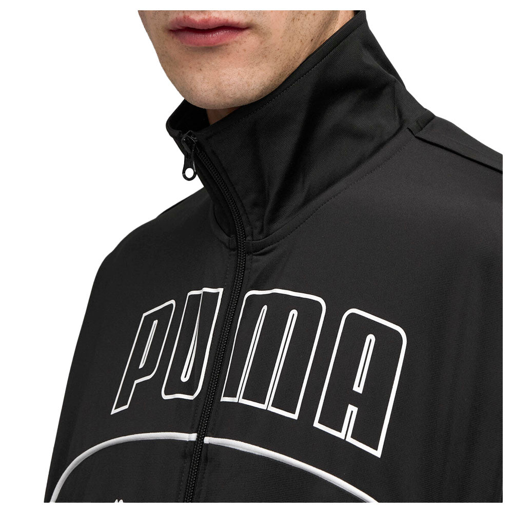 Shop Black Mens Future PUMA Archive Relaxed Full Zip Track Jacket