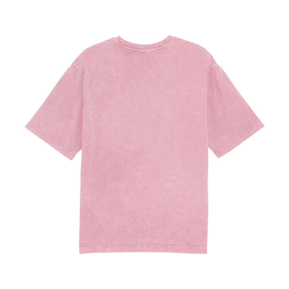 Shop Pink Mens Graphic Paradise Mindset Washed Boxy Crew Neck
