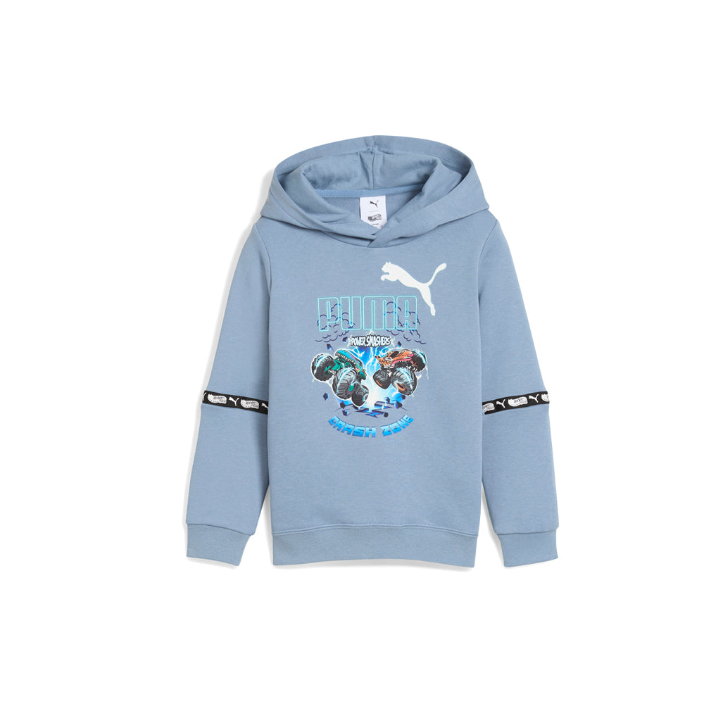 Shop Blue Boys PUMA X HOT WHEELS Graphic Pullover Hoodie (Youth
