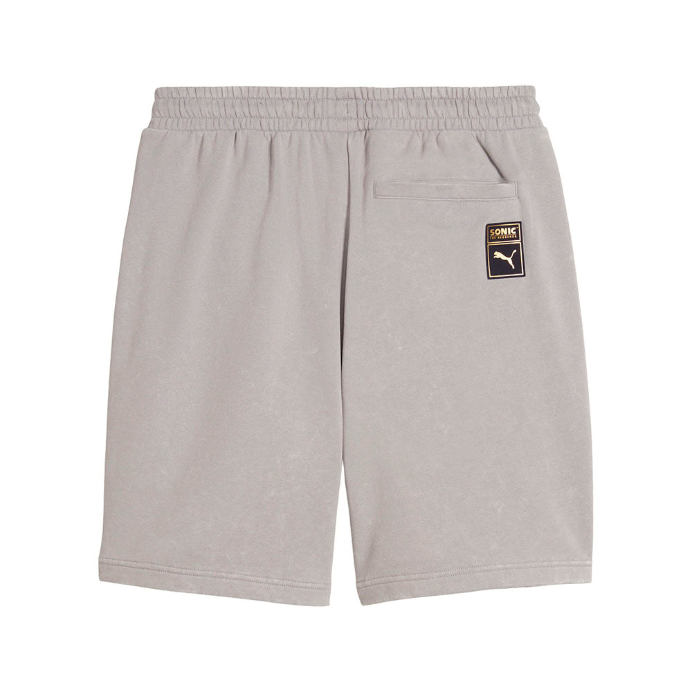 Shop Grey Mens PUMA X SONIC THE HEDGEHOG Relaxed 7 Inch Shorts