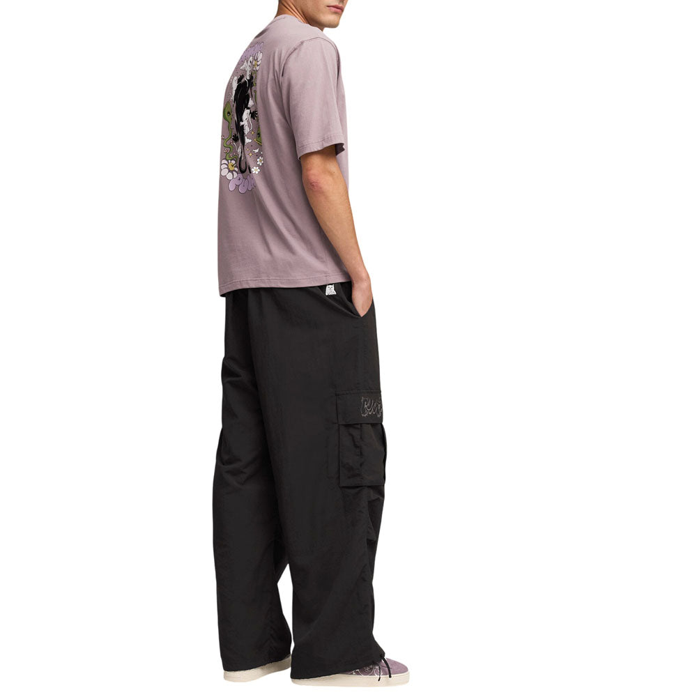Shop Purple Mens PUMA X RIPNDIP Boxy Graphic Crew Neck Short