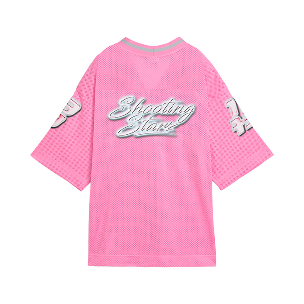 Shop Pink Womens Shooting Stars V Neck Short Sleeve Jersey – Shoebacca