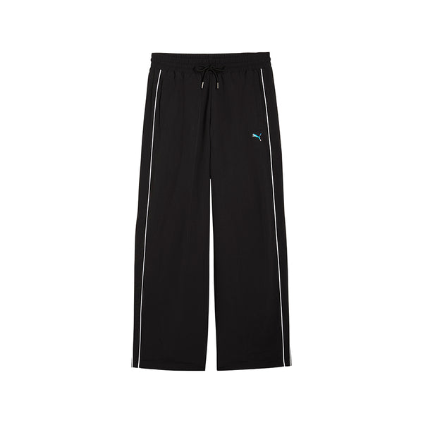 Shop Black Womens T7 Piping Relaxed Woven Track Pants – Shoebacca