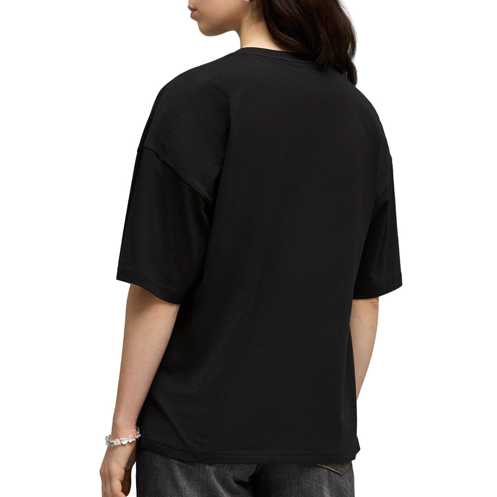 Shop Black Womens Essentials Graphics Leo Luxe Bedazzled Oversized