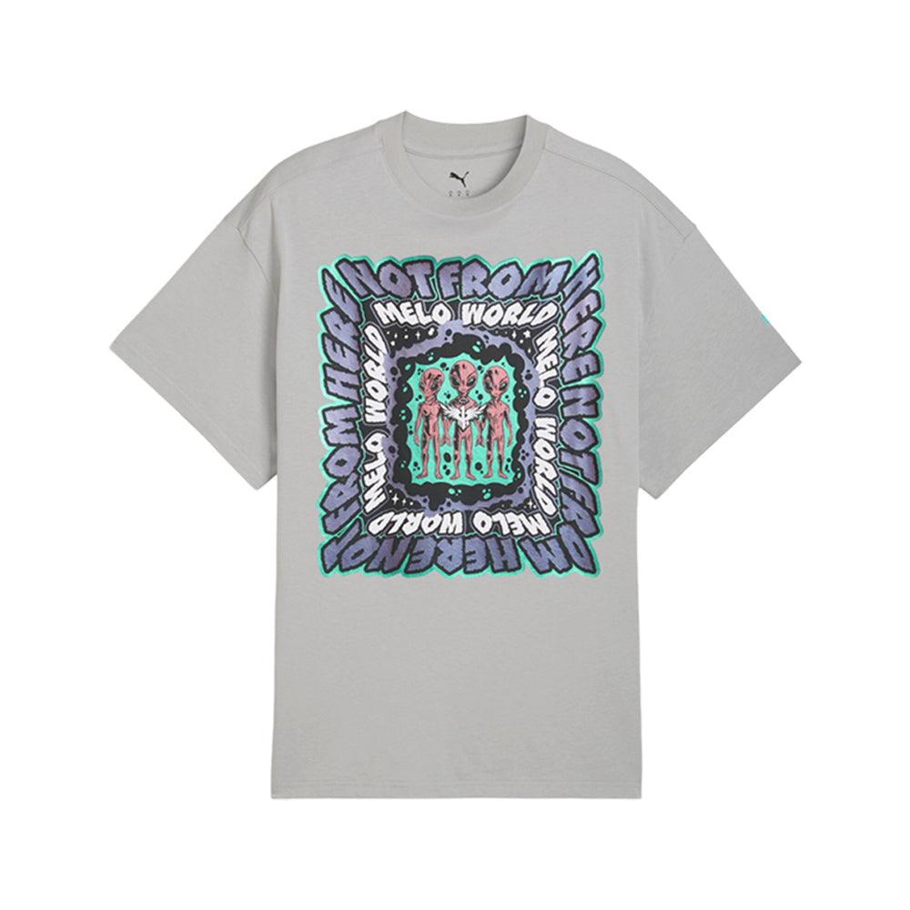Shop Grey Mens Melo World II Oversized Tee – Shoebacca