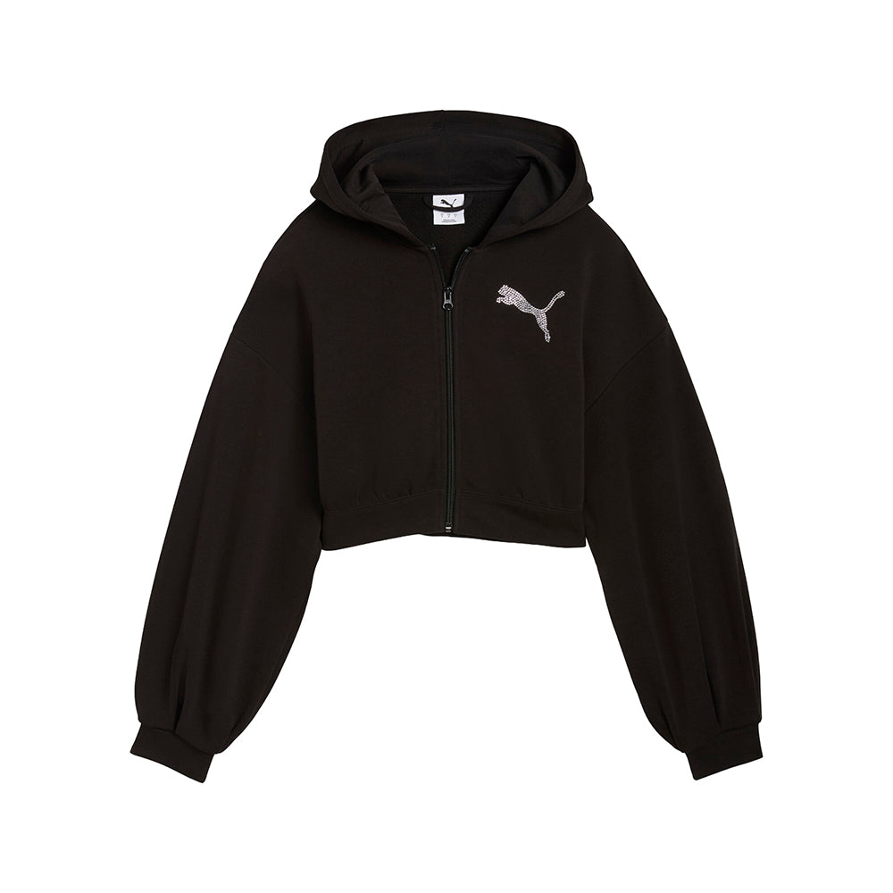 新品同様 clubhaus PUMA GOLF EGW HOODIE パーカ 黒 Shop Black Womens Essentials Graphic Bedazzled Full Zip Hoodie