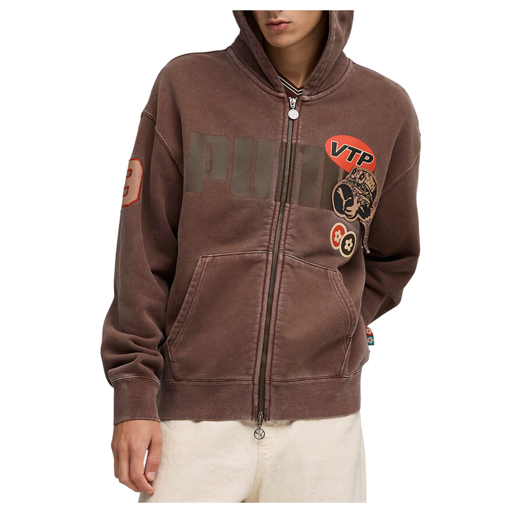 Shop Brown Mens Vandythepink Graphic Full Zip Hoodie – Shoebacca