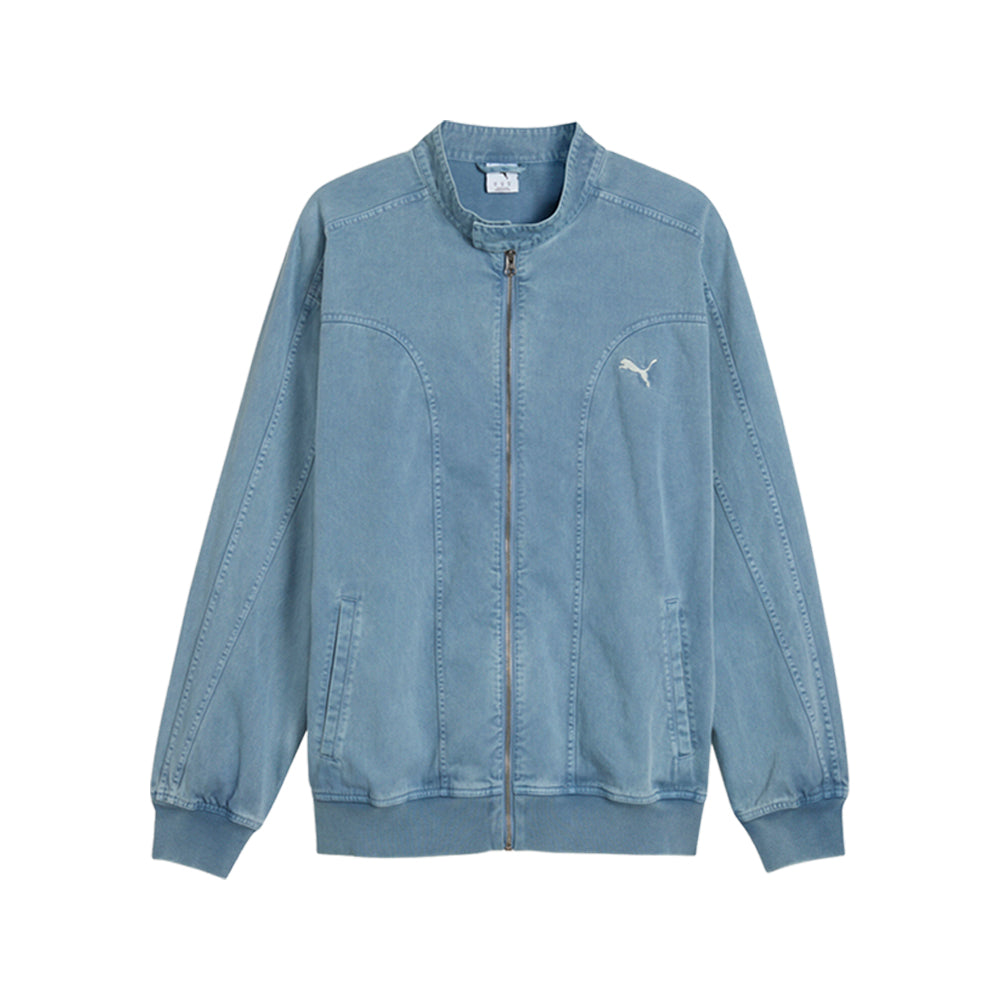 Shop Blue Mens Archive T7 Relaxed Washed Twill Track Jacket