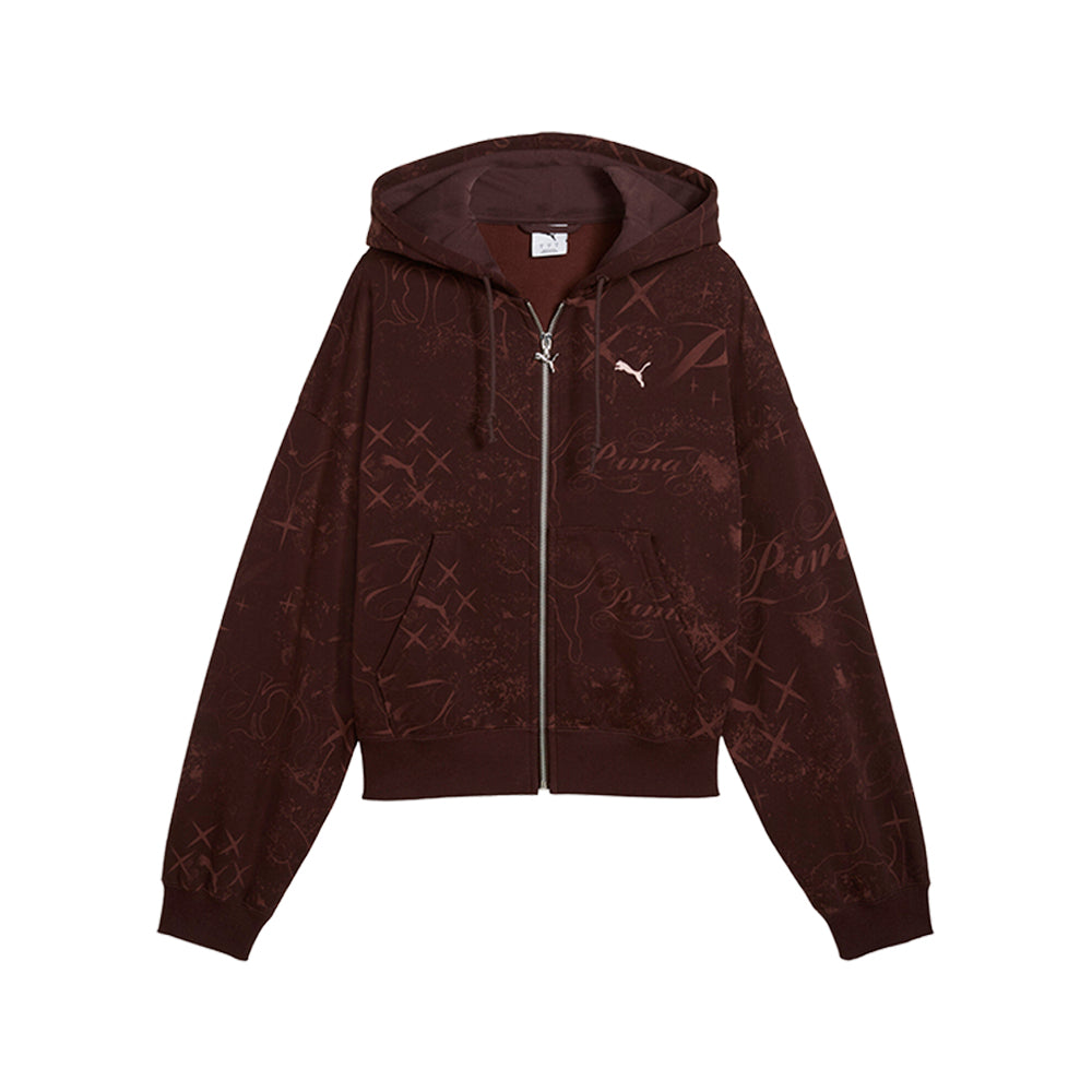 Shop Brown Mens Street Glam Short Oversize Full Zip Hoodie – Shoebacca