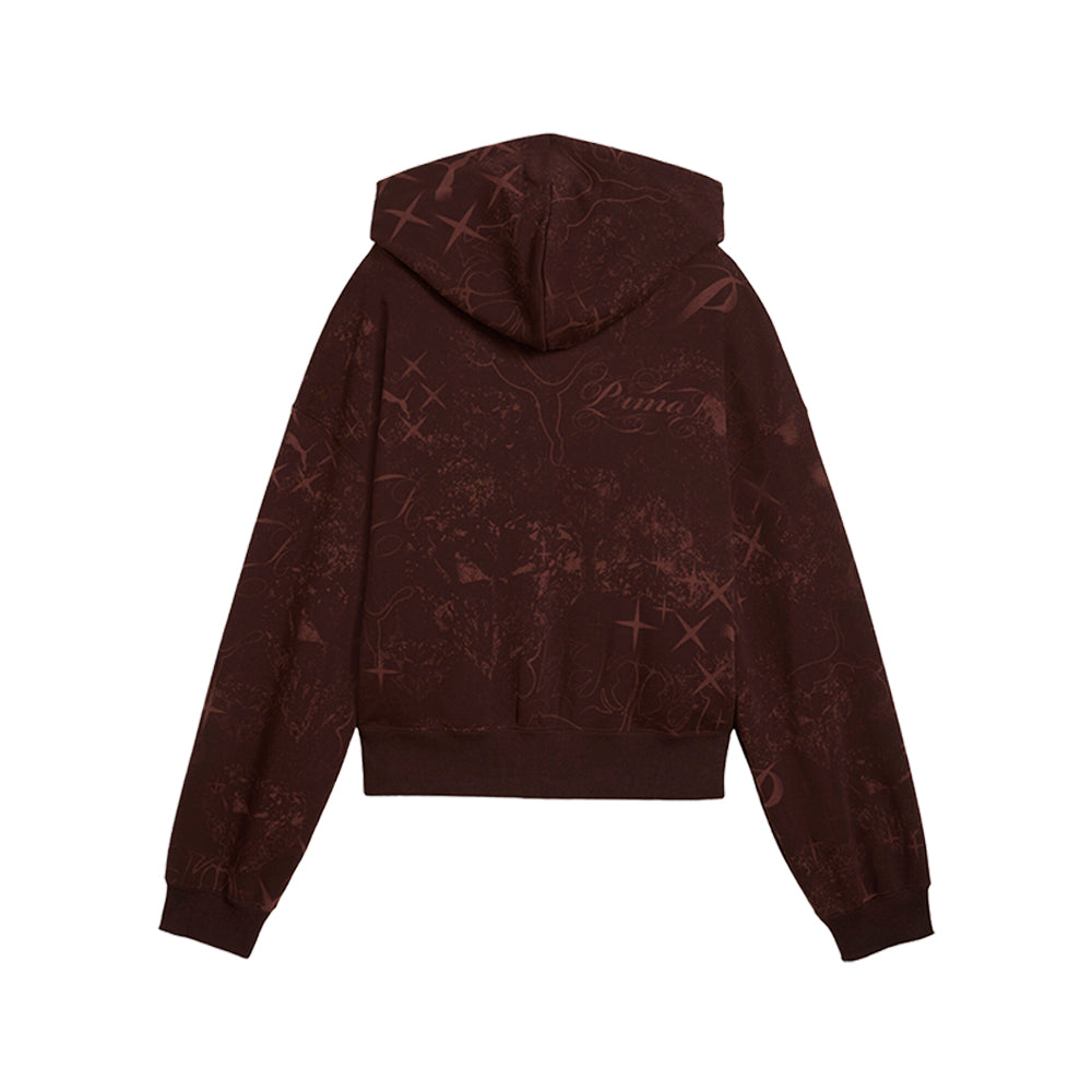 Shop Brown Mens Street Glam Short Oversize Full Zip Hoodie – Shoebacca