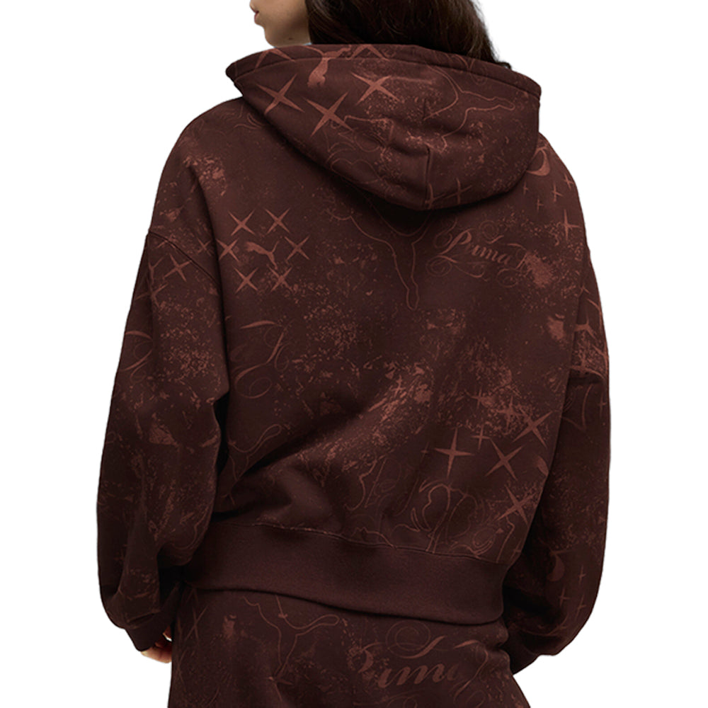 Shop Brown Mens Street Glam Short Oversize Full Zip Hoodie – Shoebacca
