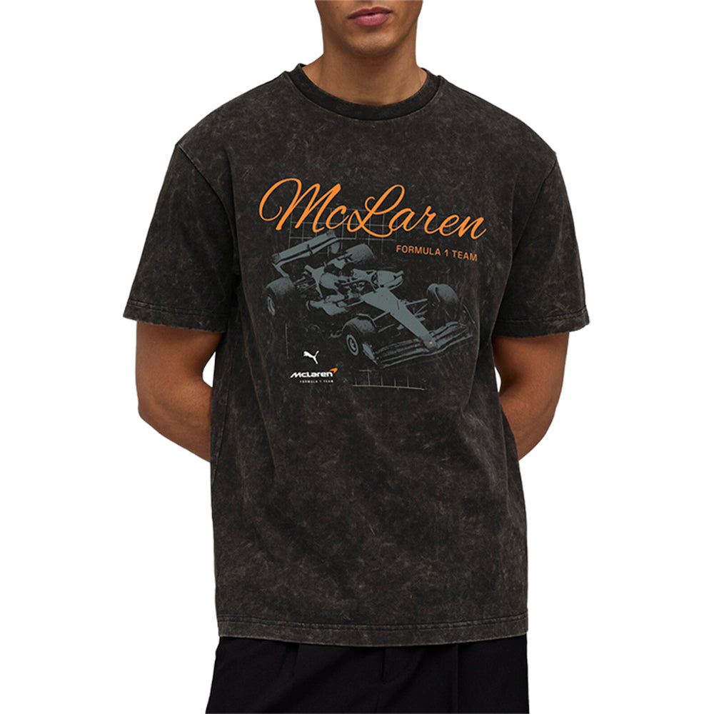 Shop Black Mens McLaren Graphic Crew Neck Short Sleeve T-Shirt