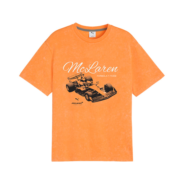 Shop Orange Mens McLaren Graphic Crew Neck Short Sleeve T-Shirt