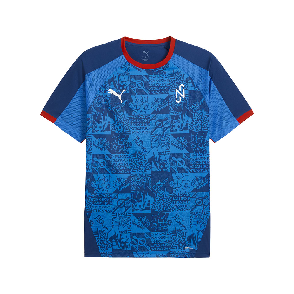 Shop Blue Mens PUMA X NEYMAR JR Playmaker Crew Neck Short Sleeve