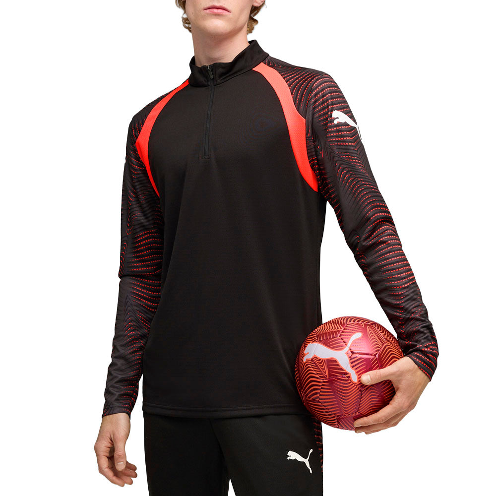 Shop Black Mens Individualfinal Collared Long Sleeve Quarter Zip