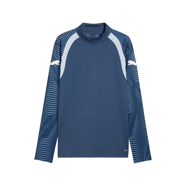Shop Blue Mens Individualfinal Collared Long Sleeve Quarter Zip