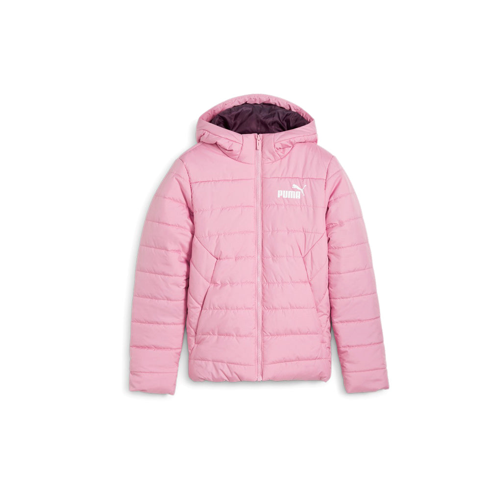 Shop Pink Boys Essentials Hooded Padded Full Zip Jacket (Youth