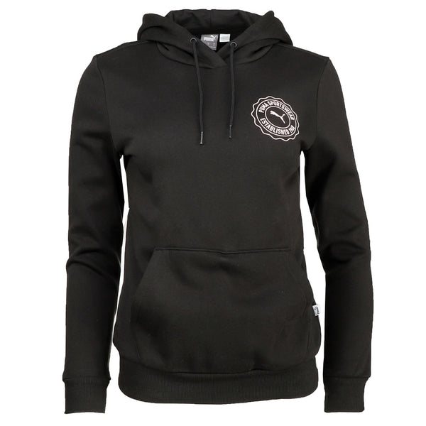 Shop Black Womens Emblem Pullover Hoodie – Shoebacca