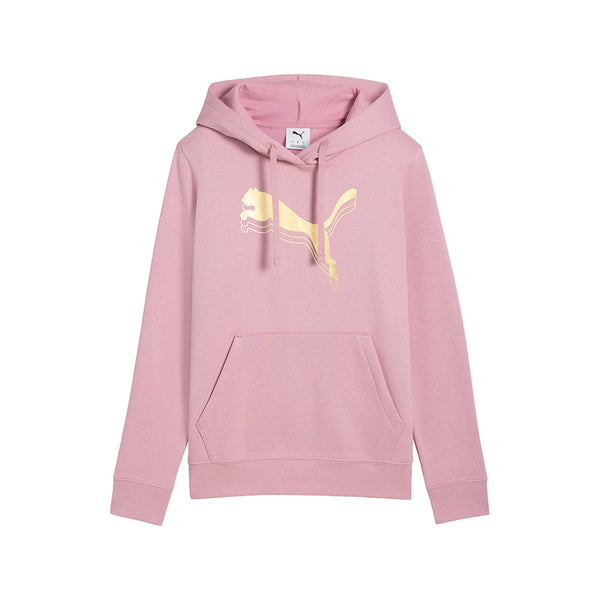 Shop Pink Womens Essentials Metallic Pullover Hoodie – Shoebacca
