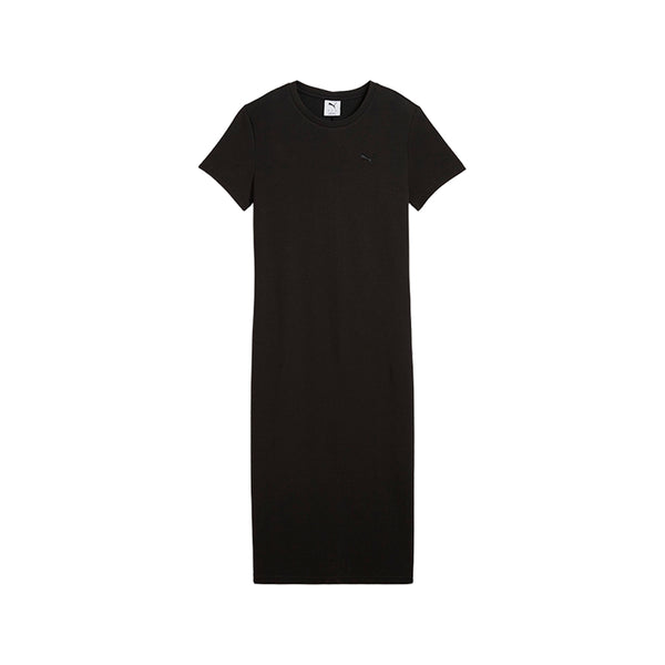 womens black t shirt dress PUMA product_category:Dresses Strapless Faux Leather Corset Lightweight stretch jersey Color:Light Oak