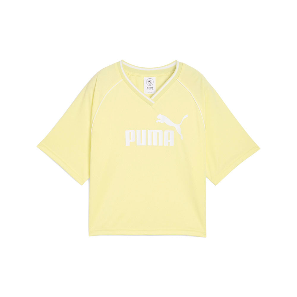 Shop Yellow Womens Essentials Relaxed Cropped Football Jersey