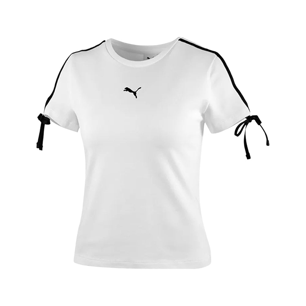 Shop White Womens Modern Delight Slim Fit Crew Neck Short Sleeve T