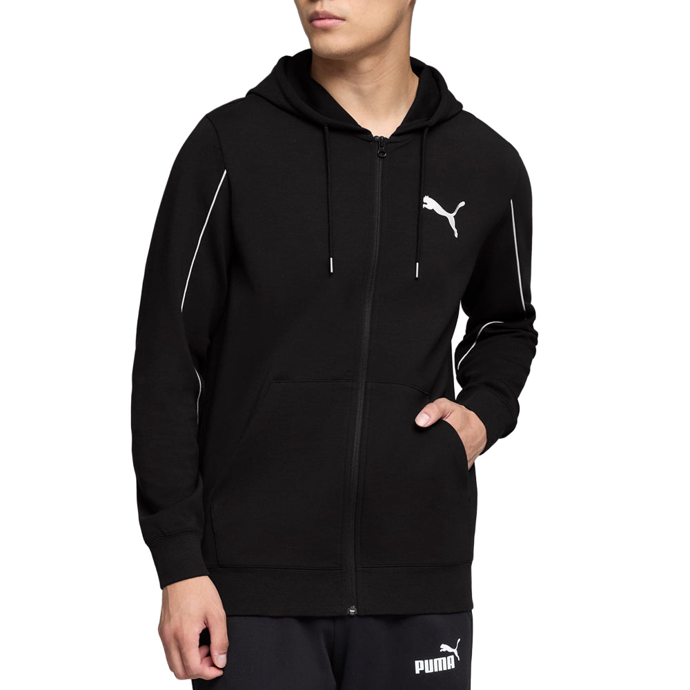 Shop Black Mens Modern Sports Full Zip Hoodie – Shoebacca